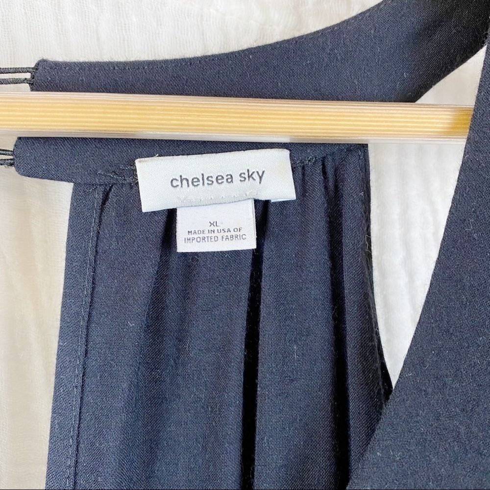 CHELSEA SKY WOMENS POPOVER SLEEVELESS JUMPSUIT - Picture 9 of 9